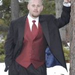 The groom poses for a photo prior to the ceremony