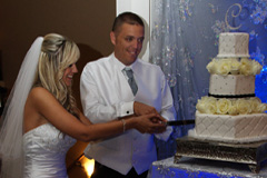 Cutting of the cake is one of the many scheduled reception events