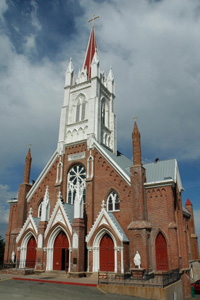 The church as viewed from the street