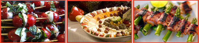 A display of appetizer selections