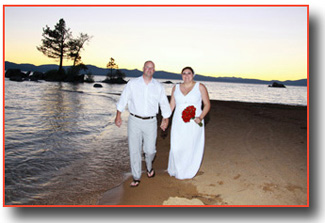 Strolling along the shoreline